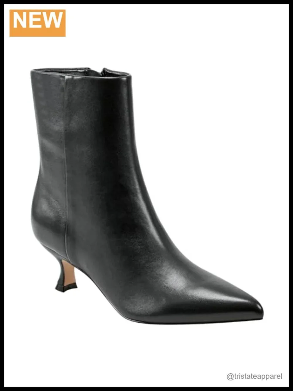 Marc Fisher LTD Iggy Leather Ankle Booties Kitten Heel